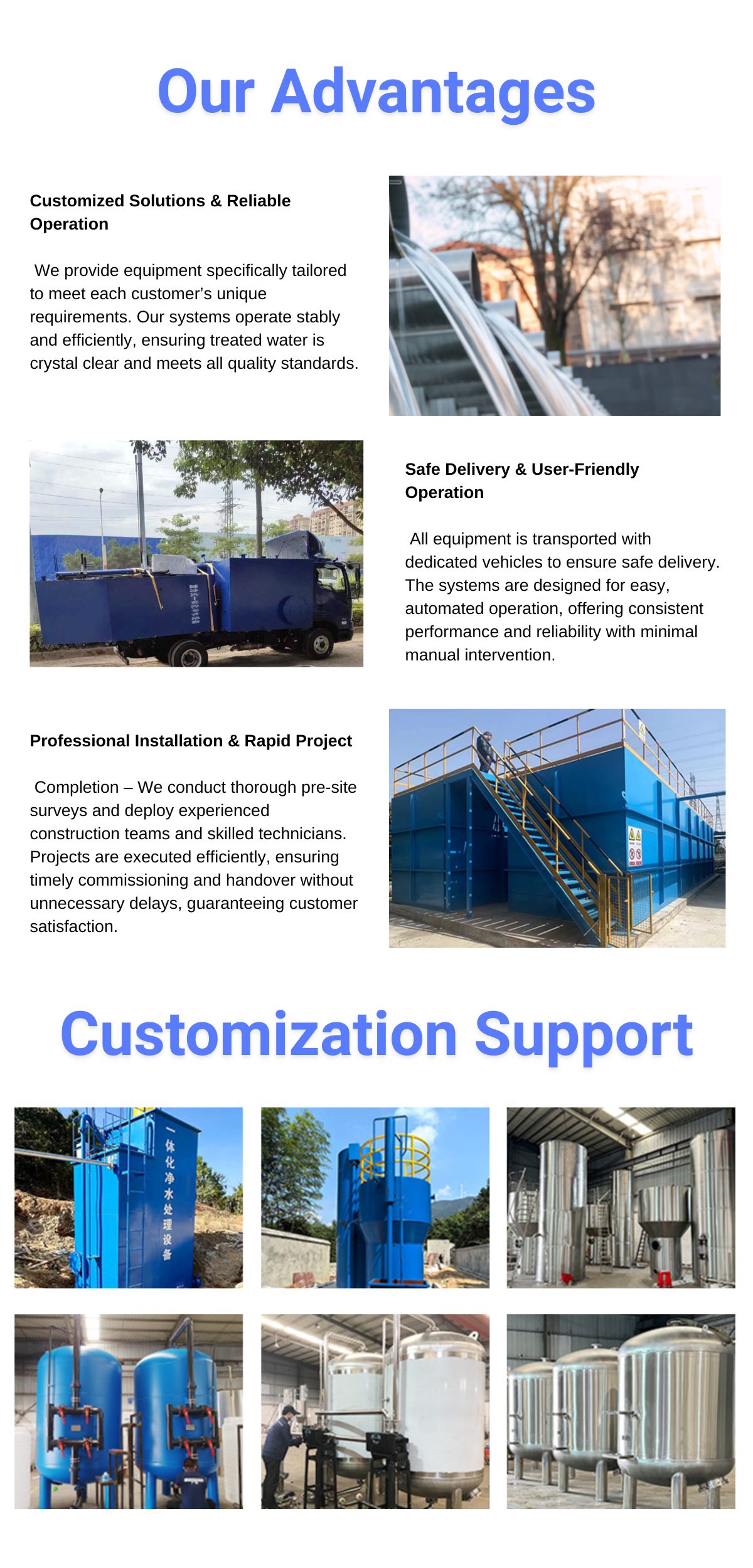 Compact Gravity Water Treatment Unit Advantages
