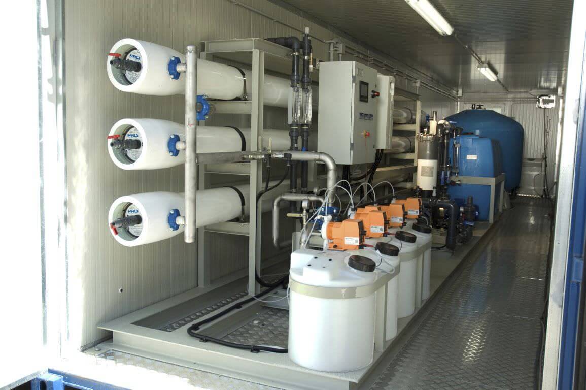 Figure 9 Containerized brackish water reverse osmosis system.