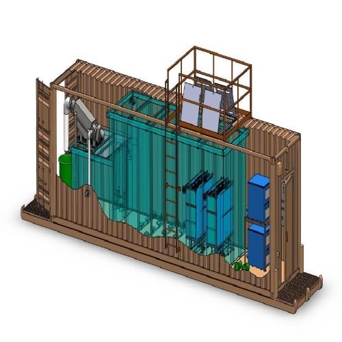 Figure 3 Containerized membrane bioreactor plant.
