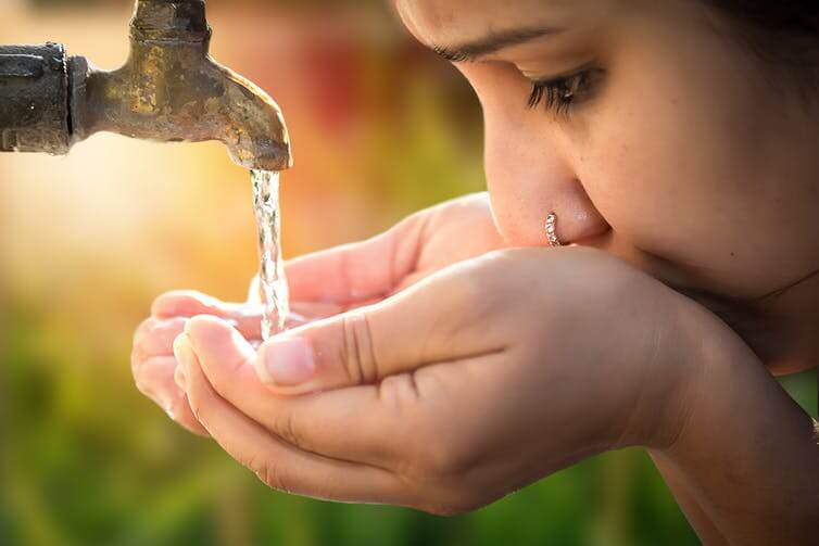 Figure 7 Drinking water generated from desalinating seawater.