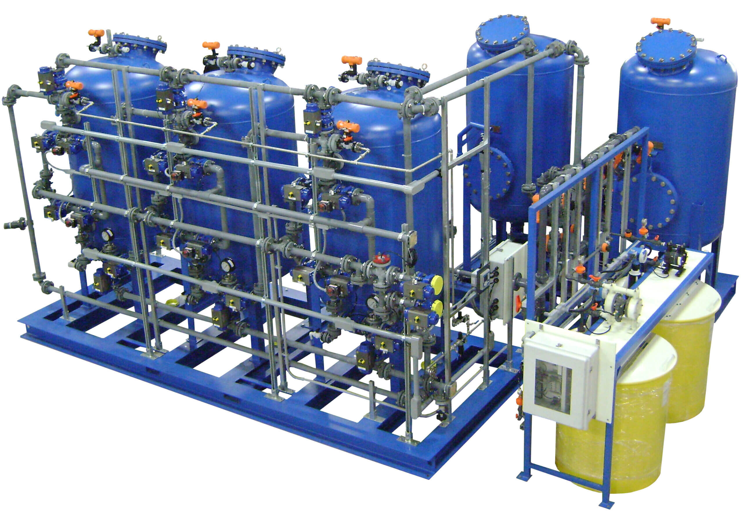 Figure 6 Industrial ion exchange water treatment system.