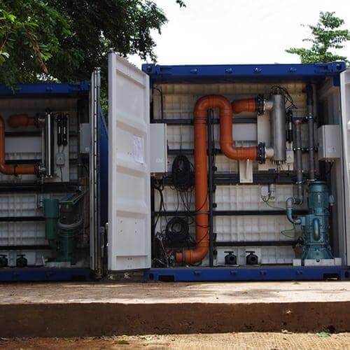 Figure 4 Components of a containerized wastewater treatment system.
