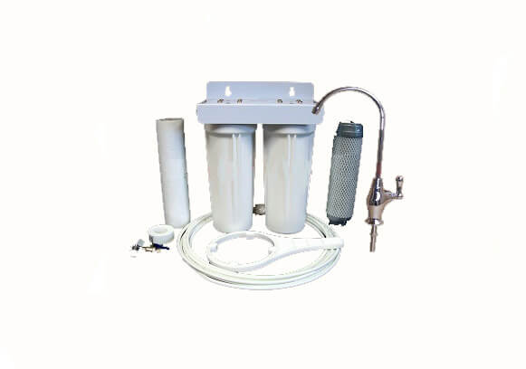 Figure 7 Installing a home desalination system.