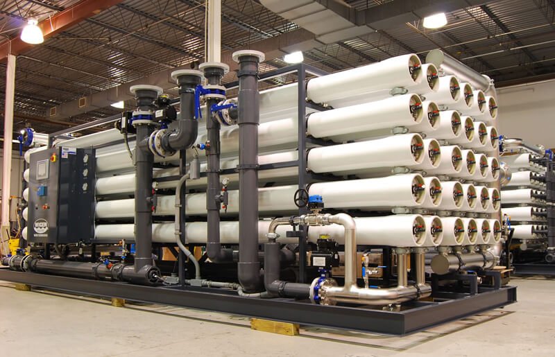 Figure 11 Nanofiltration and reverse osmosis seawater desalination system.