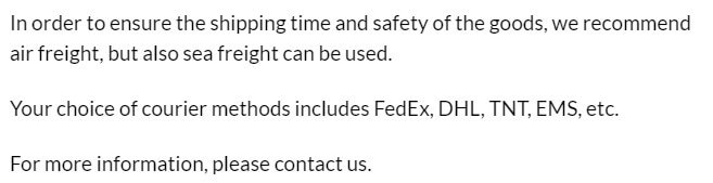 shipping and packaging