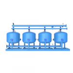 48 inch 4 Units Single Chamber Carbon Steel Sand Filtration Tanks Sand Media Filter for Drip Irrigation Water Treatment System