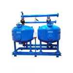 Shallow Sand Media Filtration System PLC Controller Automatic Sand Filter