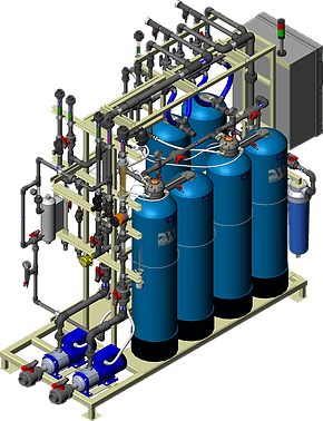 Figure 5 Skid-mounted ion exchange plant.